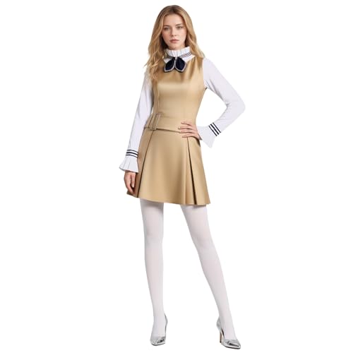 YOMORIO Halloween Damen Kostüm Horror Doll Megan-Cosplay-Kostüm für Gruselparty Karneval Party YOMORIO Halloween Damen Kostüm Horror Doll Megan-Cosplay-Kostüm für Gruselparty Karneval Party von YOMORIO