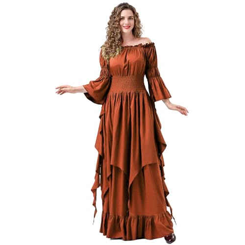 YOMORIO Mittelalter Gothic Kleid Lang Damen Viktorianisches Renaissance Kleid Renaissance Kostüm Mittelalterliches Ballkleid YOMORIO Mittelalter Gothic Kleid Lang Damen Viktorianisches Renaissance Kleid Renaissance Kostüm Mittelalterliches Ballkleid von YOMORIO