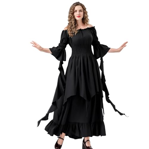 YOMORIO Mittelalter Gothic Kleid Lang Damen Viktorianisches Renaissance Kleid Renaissance Kostüm Mittelalterliches Ballkleid YOMORIO Mittelalter Gothic Kleid Lang Damen Viktorianisches Renaissance Kleid Renaissance Kostüm Mittelalterliches Ballkleid von YOMORIO