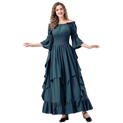 YOMORIO Mittelalter Gothic Kleid Lang Damen Viktorianisches Renaissance Kleid Renaissance Kostüm Mittelalterliches Ballkleid YOMORIO Mittelalter Gothic Kleid Lang Damen Viktorianisches Renaissance Kleid Renaissance Kostüm Mittelalterliches Ballkleid von YOMORIO