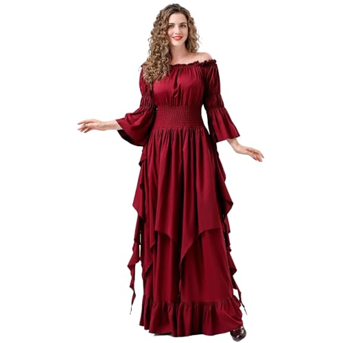 YOMORIO Mittelalter Gothic Kleid Lang Damen Viktorianisches Renaissance Kleid Renaissance Kostüm Mittelalterliches Ballkleid YOMORIO Mittelalter Gothic Kleid Lang Damen Viktorianisches Renaissance Kleid Renaissance Kostüm Mittelalterliches Ballkleid von YOMORIO