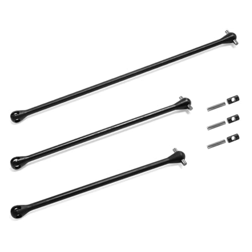 Für Arrma Für Kraton Für Outcast 8s 4wd Für Blx 1/5 Rc Auto Ara310926 Stahl Vorne Hinten Cvd Antriebswelle Mit Diff Cup Ausgang Cup182mm Rc Differential Becher(Black,Driveshaft) von YONMFRDS