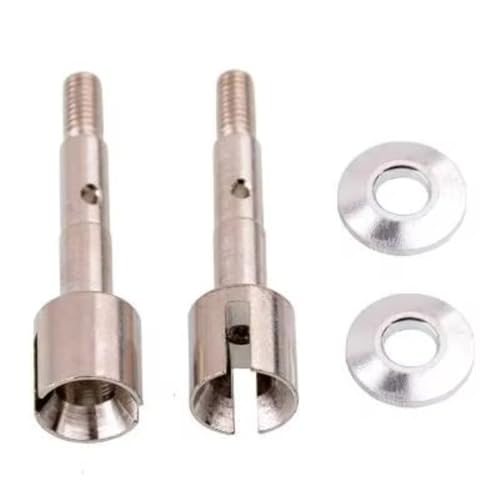 Für Hpi Wr8 Block Für Flux Rc Auto Upgrade Zubehör Metall Rad Achse Hund Knochen Tasse Achse Tasse Wr80021 Schwarz Für Silber Rc Differential Becher(Silver) von YONMFRDS
