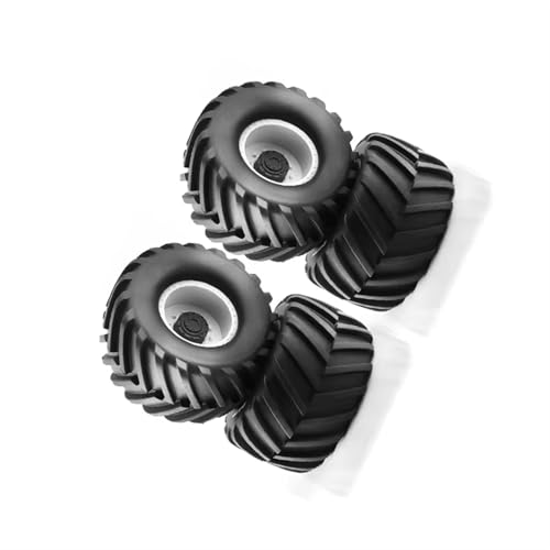 Für Mk2 Für Axial Für Kyosho Für Tamiya Für Hpi Für Trax Für 1:10 RC Für Monster Truck 1/10 133X73mm LKW Reifen Ersatzteil RC Car Reifen(Silver) von YONMFRDS