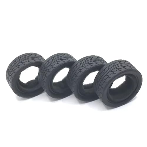 Für Sakura Für Traxxas Für Hsp Für Tamiya Für Hpl Für Kyosho Für RedCat 1/10 RC 4Pcs 65mm On-Road Drift Touring Auto Gummi Reifen Rad Reifen RC Autoteile(Black) von YONMFRDS
