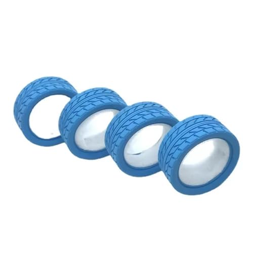 Für Sakura Für Traxxas Für Hsp Für Tamiya Für Hpl Für Kyosho Für RedCat 1/10 RC 4Pcs 65mm On-Road Drift Touring Auto Gummi Reifen Rad Reifen RC Autoteile(Blue) von YONMFRDS
