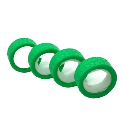 Für Sakura Für Traxxas Für Hsp Für Tamiya Für Hpl Für Kyosho Für RedCat 1/10 RC 4Pcs 65mm On-Road Drift Touring Auto Gummi Reifen Rad Reifen RC Autoteile(Green) von YONMFRDS