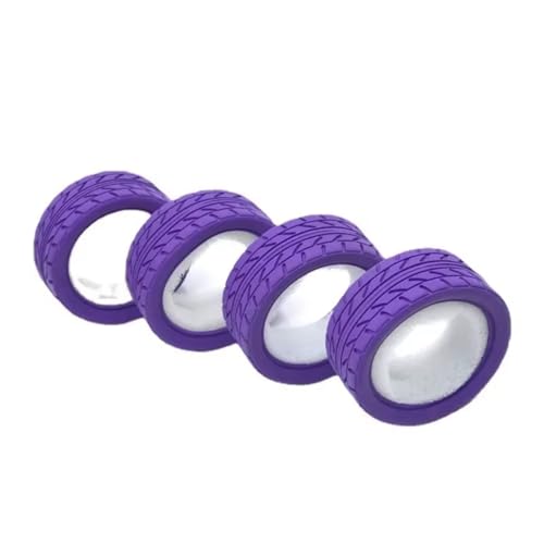 Für Sakura Für Traxxas Für Hsp Für Tamiya Für Hpl Für Kyosho Für RedCat 1/10 RC 4Pcs 65mm On-Road Drift Touring Auto Gummi Reifen Rad Reifen RC Autoteile(Purple) von YONMFRDS