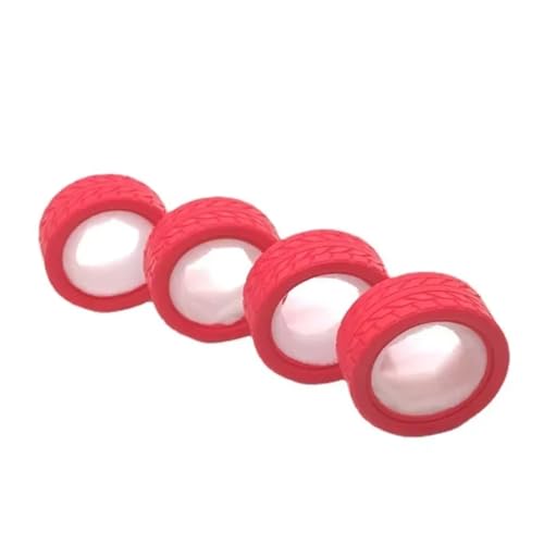 Für Sakura Für Traxxas Für Hsp Für Tamiya Für Hpl Für Kyosho Für RedCat 1/10 RC 4Pcs 65mm On-Road Drift Touring Auto Gummi Reifen Rad Reifen RC Autoteile(Red) von YONMFRDS