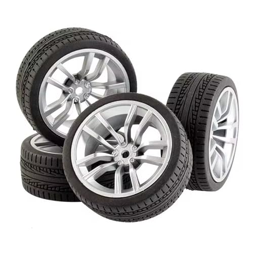 Für Tamiya Für TT01 02 Für XV01 Für TA06 Für PTG-2 HPI Für WR8 Für Kyosho Für HSP Für 1/10 64mm RC Reifen Auf Road Touring Drift Auto Reifen Rad RC Car Reifen(Silver,B) von YONMFRDS