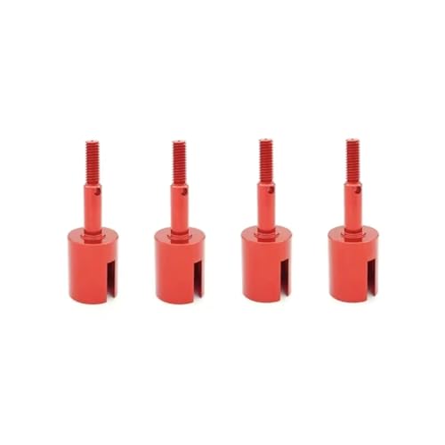 Für Tamiya Für TT01 Für TT02 Für TT02B TT02D TT02E 1/10 RC Auto Upgrades Teile Zubehör 4 Stücke Metall Rad Achse Rad Tasse Differential Tasse Rc Differential Becher(Red) von YONMFRDS