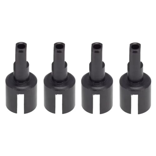 Für Tamiya Für TT01 Für TT02 TT01D TT01E DF-02 M05 M06 1/10 RC Auto Upgrade Teile 4 Stücke Metall Getriebe Joint Cup Differential Cup Diff Cup Rc Differential Becher(Black) von YONMFRDS