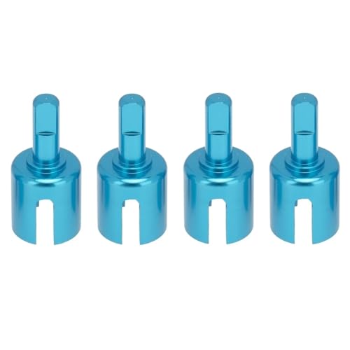 Für Tamiya Für TT01 Für TT02 TT01D TT01E DF-02 M05 M06 1/10 RC Auto Upgrade Teile 4 Stücke Metall Getriebe Joint Cup Differential Cup Diff Cup Rc Differential Becher(Blue) von YONMFRDS