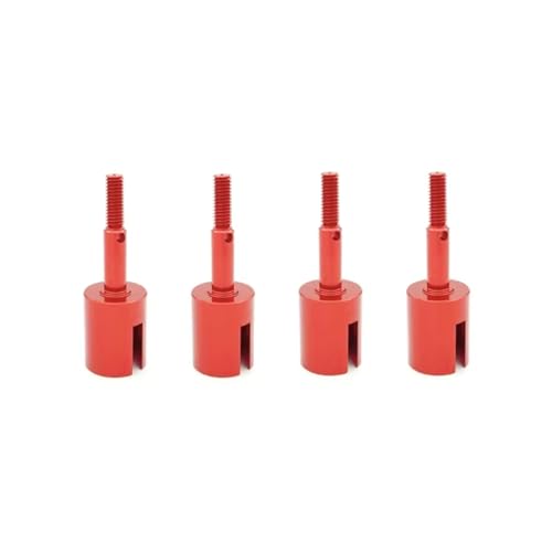 Für Tamiya Für TT01 TT01E Für TT02 Für TT02B 51006 9005713 1/10 RC Auto Upgrade Teile 4PCS Metall Aluminium Achsen Rad Achse Tasse Differential Tasse Rc Differential Becher(Red) von YONMFRDS