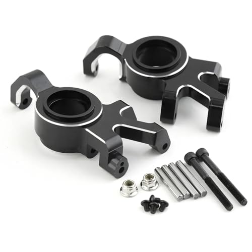 Für Traxxas Für X-maxx Xmaxx 6S 8S 1/5 RC 2 Stücke Metall Front Lenkung Block Für Monster Truck Upgrade Teile Zubehör RC Autoteile(Black) von YONMFRDS