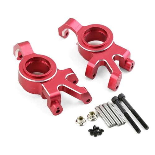 Für Traxxas Für X-maxx Xmaxx 6S 8S 1/5 RC 2 Stücke Metall Front Lenkung Block Für Monster Truck Upgrade Teile Zubehör RC Autoteile(Red) von YONMFRDS