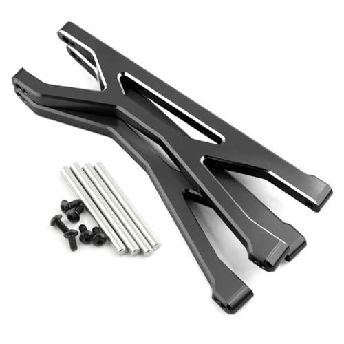 Für Traxxas Für X-maxx Xmaxx 6S 8S RC Für Monster Truck 1/5 2 Stücke Metall Vorne Hinten Oberen Suspension Arm Upgrade Teile Zubehör RC Autoteile(Black) von YONMFRDS