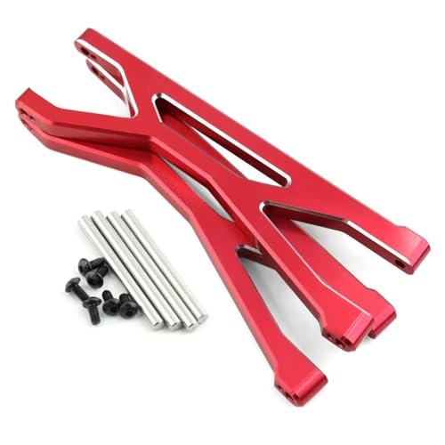 Für Traxxas Für X-maxx Xmaxx 6S 8S RC Für Monster Truck 1/5 2 Stücke Metall Vorne Hinten Oberen Suspension Arm Upgrade Teile Zubehör RC Autoteile(Red) von YONMFRDS