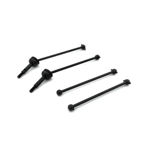 Für WLtoys 144001 1/14 RC Auto Upgrade Teile Zubehör Metall Vorne Hinten CVD Antriebswelle Hundeknochen Schwarz Für Silber Rc Differential Becher(Black) von YONMFRDS