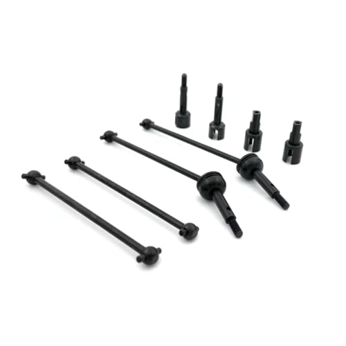 Für WLtoys 144001 124018 124019 RC Auto Upgrade Teile ACCS Metall Vorne Hinten CVD Antriebswelle Hund Knochen Achse Differential Tasse Rc Differential Becher(Black) von YONMFRDS
