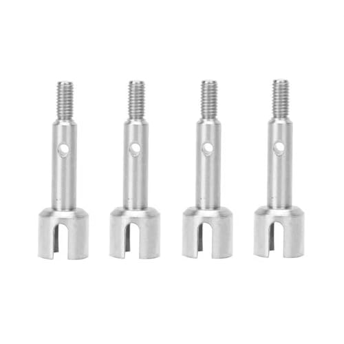 Für Wltoys 144001 144002 144010 124007 124016 124017 124018 124019 RC Auto Upgrade Teile Metall Rad Achse Stick Tasse 4 Stücke Rc Differential Becher(Silver) von YONMFRDS