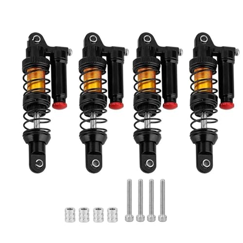 RC Autoteile Für Axial Für SCX10 90046 Für Tamiya CC01 D90 Für TRX4 Für HPI RC Crawler Auto Teile 1/10 70/80/90/100/110/120mm Metall Stoßdämpfer Öl Dämpfer(Black,70mm) von YONMFRDS