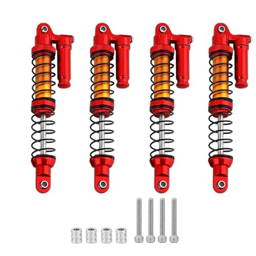 RC Autoteile Für Axial Für SCX10 90046 Für Tamiya CC01 D90 Für TRX4 Für HPI RC Crawler Auto Teile 1/10 70/80/90/100/110/120mm Metall Stoßdämpfer Öl Dämpfer(Red,100mm) von YONMFRDS