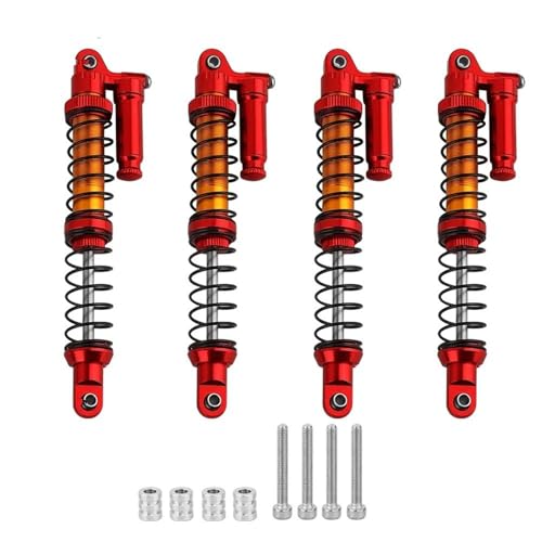 RC Autoteile Für Axial Für SCX10 90046 Für Tamiya CC01 D90 Für TRX4 Für HPI RC Crawler Auto Teile 1/10 70/80/90/100/110/120mm Metall Stoßdämpfer Öl Dämpfer(Red,110mm) von YONMFRDS