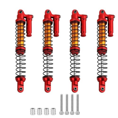 RC Autoteile Für Axial Für SCX10 90046 Für Tamiya CC01 D90 Für TRX4 Für HPI RC Crawler Auto Teile 1/10 70/80/90/100/110/120mm Metall Stoßdämpfer Öl Dämpfer(Red,120mm) von YONMFRDS