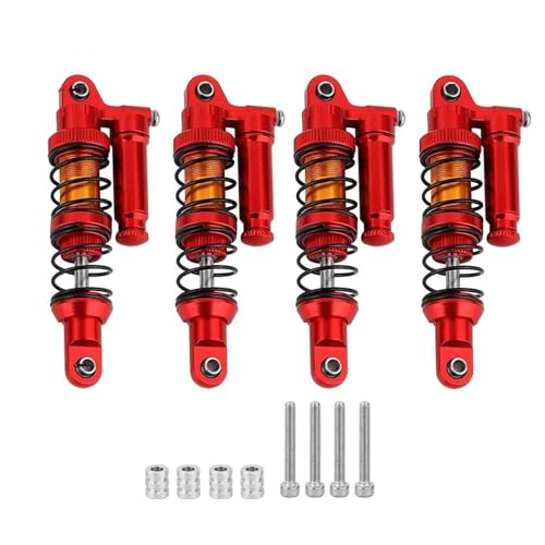 RC Autoteile Für Axial Für SCX10 90046 Für Tamiya CC01 D90 Für TRX4 Für HPI RC Crawler Auto Teile 1/10 70/80/90/100/110/120mm Metall Stoßdämpfer Öl Dämpfer(Red,70mm) von YONMFRDS