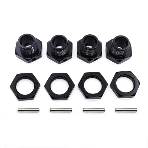 RC Autoteile Für HSP Für HPI Für Losi Für Kyosho Für Axial Für Tamiya 81011 1/8 M17 17mm Rad Hex Naben Adapter Mutter Pin Anti-Staub Abdeckung RC Modell Auto Zubehör(Black) von YONMFRDS
