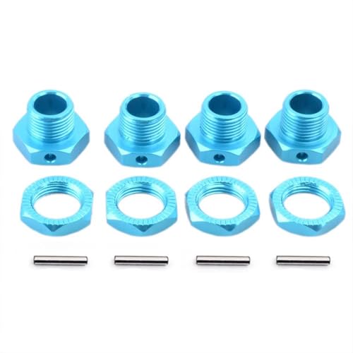 RC Autoteile Für HSP Für HPI Für Losi Für Kyosho Für Axial Für Tamiya 81011 1/8 M17 17mm Rad Hex Naben Adapter Mutter Pin Anti-Staub Abdeckung RC Modell Auto Zubehör(Blue) von YONMFRDS