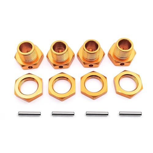 RC Autoteile Für HSP Für HPI Für Losi Für Kyosho Für Axial Für Tamiya 81011 1/8 M17 17mm Rad Hex Naben Adapter Mutter Pin Anti-Staub Abdeckung RC Modell Auto Zubehör(Yellow) von YONMFRDS
