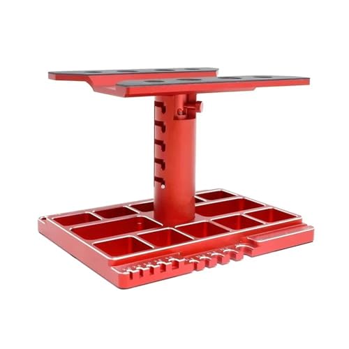 RC Autoteile Für HSP Für Tamiya Für TRX-4 Für Axial Für SCX10 II Für 1/10 1/8 1/12 RC Auto Crawler Metall Reparatur Station Arbeit Stand Montage Für Plattform(Red) von YONMFRDS
