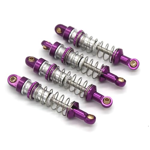 RC Autoteile Für JJRC C8809 C8801 C8808 Für Aoxing Für AX8560 Für Traxxas Für TRX4M 1/18 RC Auto Teile Stoßdämpfer RC Fernbedienung Auto Metall Po Zubehör(Purple) von YONMFRDS