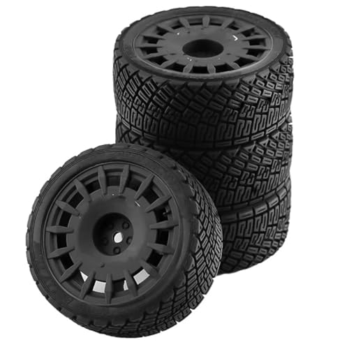 YONMFRDS RC Autoteile Für Kyosho Für Wlt Für Tamiya Für TT02 XV01 Für HSP 94123 Für HPI 1/10, 67 Mm Felge, Gummireifen, Universelles Upgrade, RC Rally On-Road Racing Autoteile(Black) von YONMFRDS