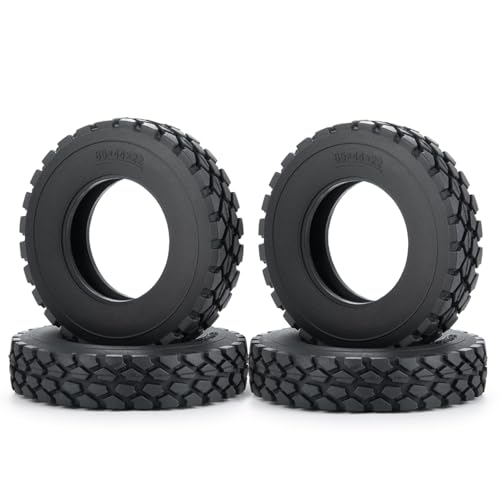 RC Autoteile Für Tamiya 1:14 Umbau Autozubehör Radreifen Gummireifen 22/25mm Ersatz LKW-Anhänger Traktor Fracht Schlepptau Drag RC Auto Upgrade Teile(22mm-4PCS) von YONMFRDS
