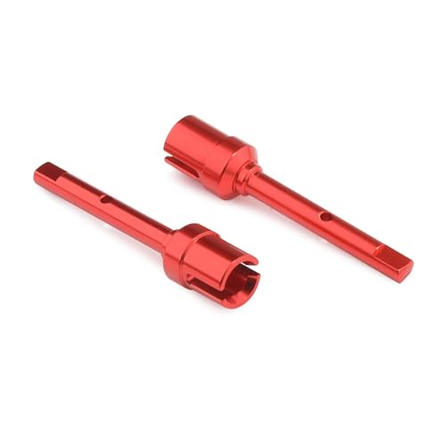 RC Autoteile Für Tamiya Für TT-02 TT02B 1/10 Ersatz Metall Upgrade Teile Zentrale Antriebswelle Und Propeller Joint Set RC Spielzeug Auto Zubehör(Red,2pcs Cup) von YONMFRDS