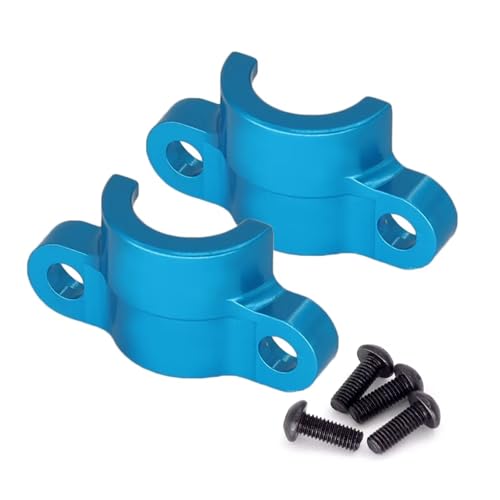 RC Autoteile Für Tamiya Für TT02 Für TT-02 1/10 RC Auto Upgrade Teile Zubehör 2 Stücke Metall Zentrale Antriebswelle Abdeckung Dogbone Fest Mount(Blue) von YONMFRDS