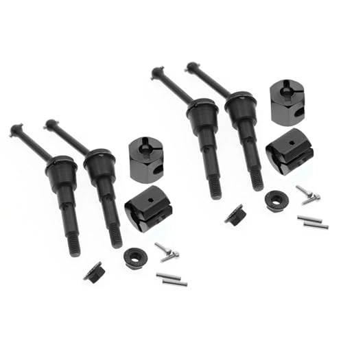 RC Autoteile Für Tamiya SW-01 SW01 1/24 4WD Für Monster Truck 4-teiliges Metall-Antriebswellen-CVD- Und Adaptermuttern-Set RC-Auto-Upgrade-Teile Zubehör von YONMFRDS