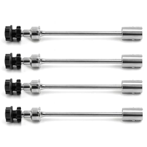 RC Autoteile Für Traxxas Für E-Revo 2,0 86086-4 1/10 4Pcs Stahl Antriebswelle CVD Antriebswelle Mit Keil Rad Hex RC Auto Upgrade Teile Zubehör(SilverBlack) von YONMFRDS