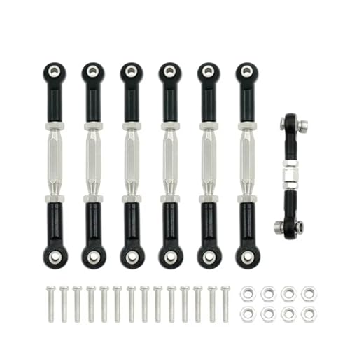 YONMFRDS RC Autoteile Für Traxxas Für Slash 1/10 4X4/2WD 1 Set Metall Spannschloss Camber Link Ende Einstellbare Kit RC Auto Upgrade Teile Ersatz Teile(Black) von YONMFRDS