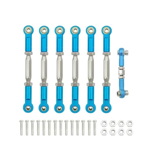 YONMFRDS RC Autoteile Für Traxxas Für Slash 1/10 4X4/2WD 1 Set Metall Spannschloss Camber Link Ende Einstellbare Kit RC Auto Upgrade Teile Ersatz Teile(Sky Blue) von YONMFRDS