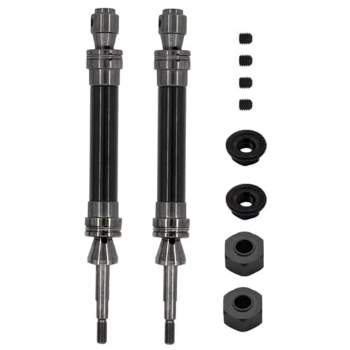 RC Autoteile Für Traxxas Für Slash 2WD Für VXL 4X4 Für Hoss Für Stampede 1/10 RC Auto Upgrade Teile 2Pcs Stahl Hintere Antriebswelle Antriebswelle CVD 6852R(Black) von YONMFRDS
