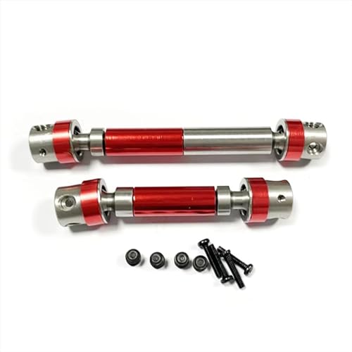 RC Autoteile Für Traxxas Für TRX4M Für TRX-4M 2 Stück Metallantriebswelle CVD Antriebswelle Für 1/18 RC Crawler Auto Upgrade Teile Zubehör, Rot von YONMFRDS