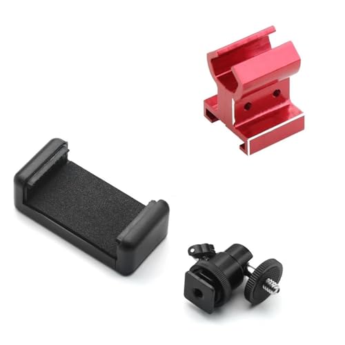 RC Autoteile Für Traxxas Für Trx4 Trx6 Für E-revo Für Slash Für Rustler Für T-maxx Für E-maxx Ersatz Metall Für TQi Sender Telefon Halterung RC Auto Upgrade Teile(Red) von YONMFRDS