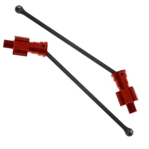 RC Autoteile Für Traxxas Für XRT 2 Stück Metall 10 Mm Verlängerte Antriebswelle CVD Antriebswelle Mit Keilwellenrad Sechskant Für 1/6 RC Auto Upgrade Teile Zubehör(Red) von YONMFRDS