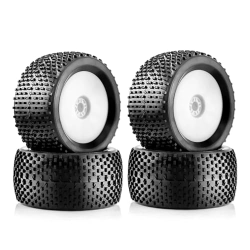 YONMFRDS Für 4WD Für Nitro Für HPI Für HSP Für Bazooka Für Camper Für Kyosho Für ZD Für 1/8 RC Für Racing Auto Off Road Für Buggy Reifen Rad RC Car Reifen(White) von YONMFRDS
