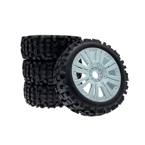 YONMFRDS Für 4pc 1/8 RC Für Buggy Scale Truck Off-Road Reifen Banner Wildnis Reifen Kleber Räder Wettbewerb Praxis RC Car Reifen(4pcs White Glue) von YONMFRDS
