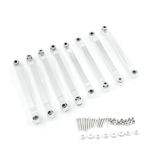 YONMFRDS Für MN Für D90 D96 MN98 MN99S MN45 Metall Für Chassis Link Stange Zugstange Spurstange Verknüpfung RC Auto Upgrades Teile Zubehör RC Autoteile(Silver) von YONMFRDS